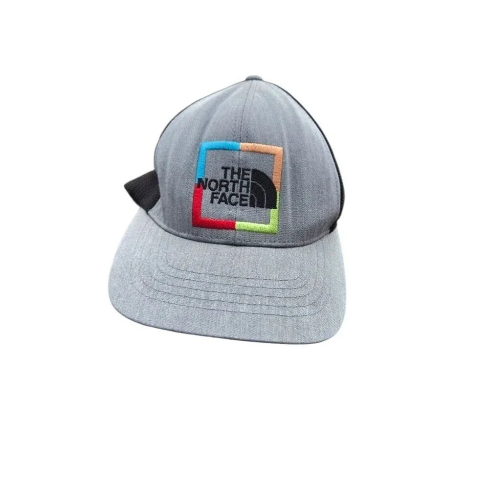 The North Face Grey Trucker Hat Multicolor Logo Gray Men Women